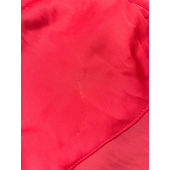 Zadig & Voltaire NWOT Ridge Satin Short Sleeve High Low V Neck Red Dress XSmall - Picture 6 of 6